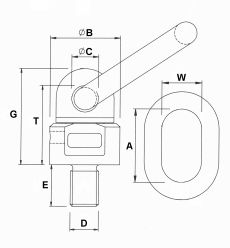 Hijslus Swivel - LSW-C